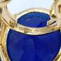 Kate Spade - New York Gold Tone Faceted Blue Stone Oval Statement Ring Sz 5 1/2 20.9g image number 4
