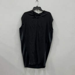 Womens Black Sleeveless V-Neck Stretch Pullover Short Mini Dress Size 4