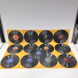 13 Assorted Label 78 Speed Various Genre Vinyl Record Albums