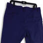 Mens Blue Flat Front Slash Pocket Stretch Straight Leg Chino Pants Size 34 image number 4