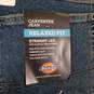 NWT Mens Relaxed Fit 5 Pockets Design Denim Carpenter Jeans Size 38X32 image number 4