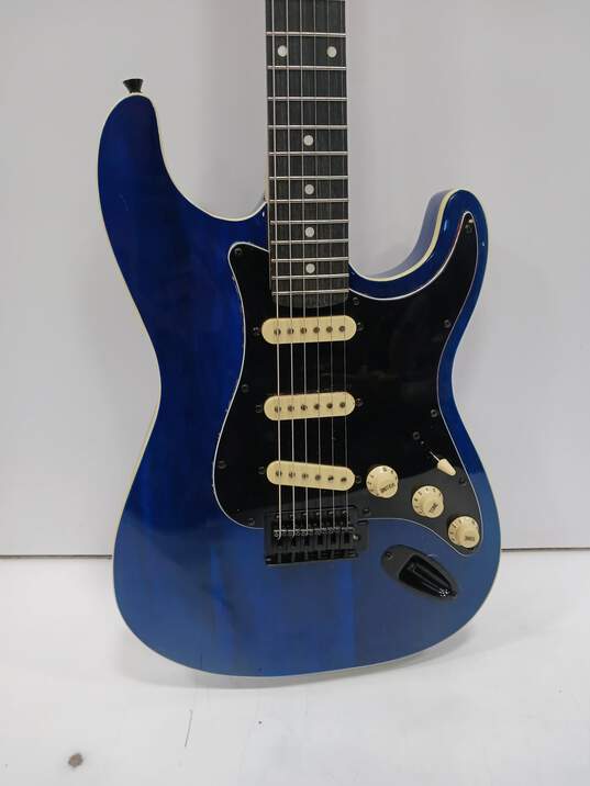 BCP Blue Electric Guitar In Gig Bag image number 4