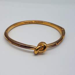 Kate Spade Gold Tone Sailor Knot Hinge Bangle Bracelet 23.0g