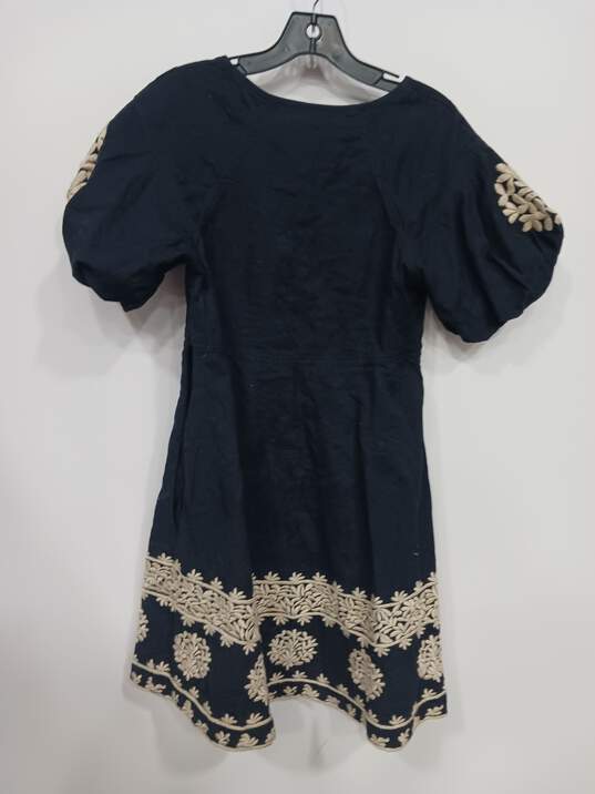 Women's Anthropologie Orla Embroidered Mini Dress Sz 2 NWT image number 2