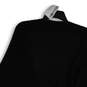 NWT Womens Black Knitted Open Front Ribbed Shawl Wrap One Size image number 4