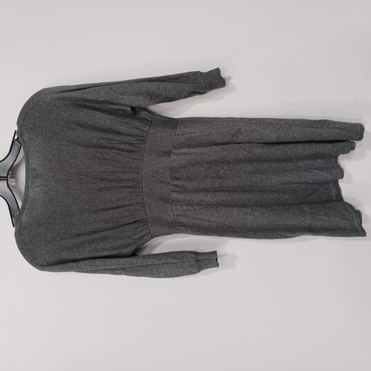 Express Gray V-Neck Sweater Dress Women's Size XS image number 2