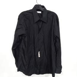 Calvin Klein Black Button Down Dress Shirt Size 16x34/35 NWT