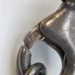 Sterling Silver Amber Link Cord Pendant 20in Necklace Hoop Earring Bundle 2pcs 19.6g alternative image