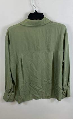 NWT Vince Womens Green Collared Long Sleeve Button-Up Shirt Size Small alternative image