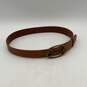 Coach Womens Brown Gold Leather Brass Logo Buckle Adjustable Belt Size Small image number 1