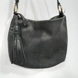 Cole Haan Genuine Black Leather Zip-Up Shoulder Bag alternative image