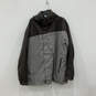 Mens Gray Black Long Sleeve Side Pocket Full-Zip Windbreaker Jacket Sz XXL image number 1