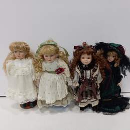 Bundle Of 4 Vintage Collector's Choice Porcelain Dolls