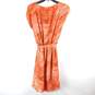 Michael Kors Women Orange Swirls Mid Dress S image number 2