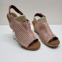 Rockport Women's Leather Slingback Wedges Sandals Comfort Shoes Sz 8.5
