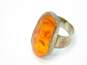 Artisan 925 Modernist Amber Long Oval Chunky Ring image number 4