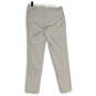 NWT Womens White Flat Front Slash Pocket Straight Leg Dress Pants Size 4 image number 2