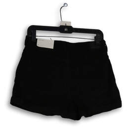 NWT Womens Black Pleated Slash Pocket Mom Shorts Size 6 alternative image