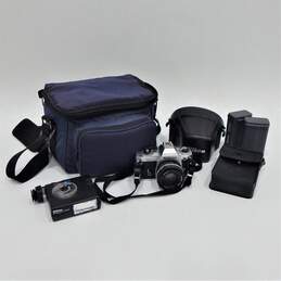 VNTG Nikon FG Film Camera W/ 50mm Lens Flash & Carrying Bag
