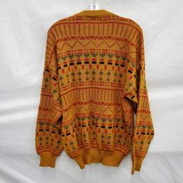 VTG Preppi WM's Pasta Knit Wool Blend Tan Cardigan Button Sweater Size M alternative image