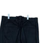 Mens Black Flat Front Slash Pocket Straight Leg Dress Pants Size 32x30 image number 3
