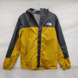 The North Face Boys Antora Dry-Vent Mustard Yellow & Black Rain Jacket Size XL