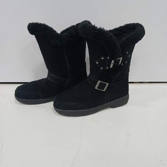Bearpar Women's Black Fur Boots Size 10 image number 4
