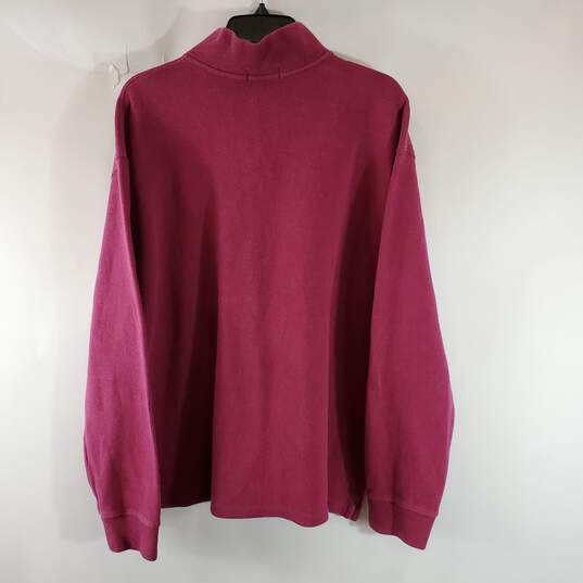 Polo By Ralph Lauren Men Red 1/4 Zip Sweatshirt Sz 2XL image number 2