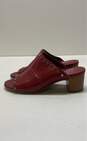 Brighton Red Leather Studded Mules Heels Shoes Size 6 M image number 2