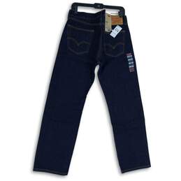 NWT Levi's Mens 505 Dark Blue Denim Medium Wash Regular Fit Straight Jeans 34x30 alternative image