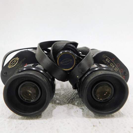 Vintage Scope Zoom Binocular Model #3846 Zoom 6 -12 X 30 mm w/ Case image number 3