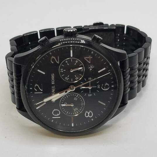 Michael Kors 41mm Case Black Stainless Steel Chronograph Men's Quartz Watch image number 6