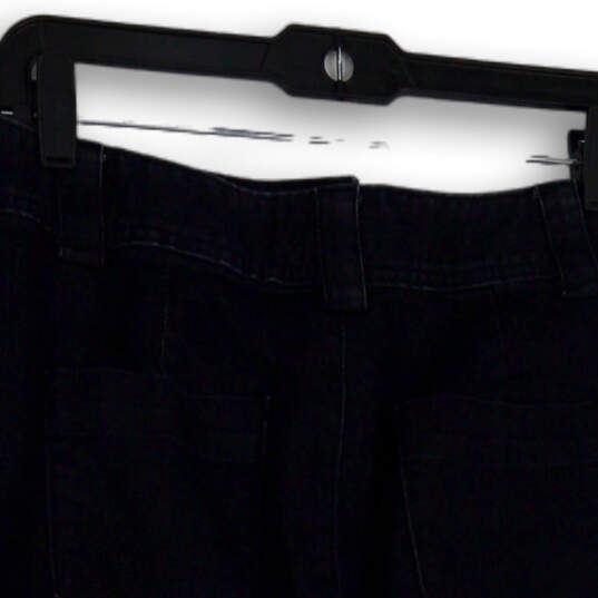 Womens Blue Denim Pockets Flat Front Back Slit Straight & Pencil Skirt Sz 4 image number 4