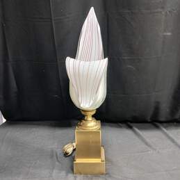 Vintage Barovier Murano Style Glass Flower Lamp