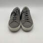 Mens Gray Suede Round Toe Lace Up Sneakers Shoes Size 9.5 image number 1