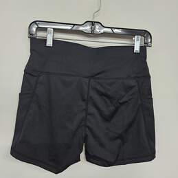 Black Athletic High Waist Shorts With Pockets alternative image