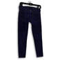 Womens Blue Dark Wash Mid-Rise Pockets Stretch Denim Skinny Jeans Size 25 image number 2