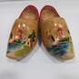 Handmade Painted Wood Dutch Clog Shoes Wall Home Decor image number 1