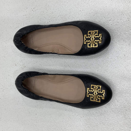 Buy the Womens Melinda Black Gold Slip-On Round Toe Comfort Ballet Flat  Size 9 M | GoodwillFinds