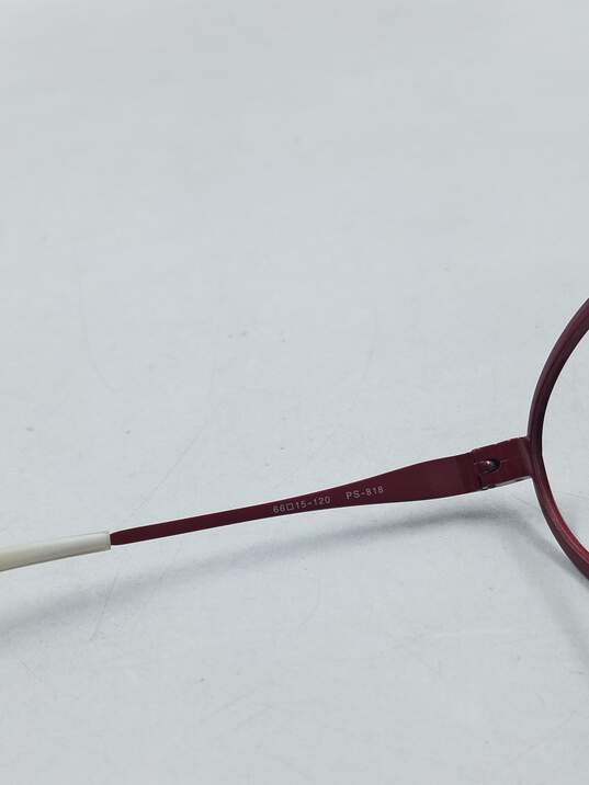 Paul Smith Burgundy Oval Eyeglasses image number 6