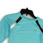 Womens Blue Round Neck Long Sleeve Activewear Pullover T-Shirt Size Small image number 3
