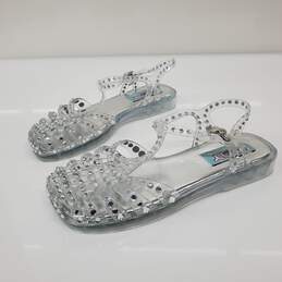 Jeffrey Campbell Play Women's Clear Jelly Sandals Size 6 alternative image