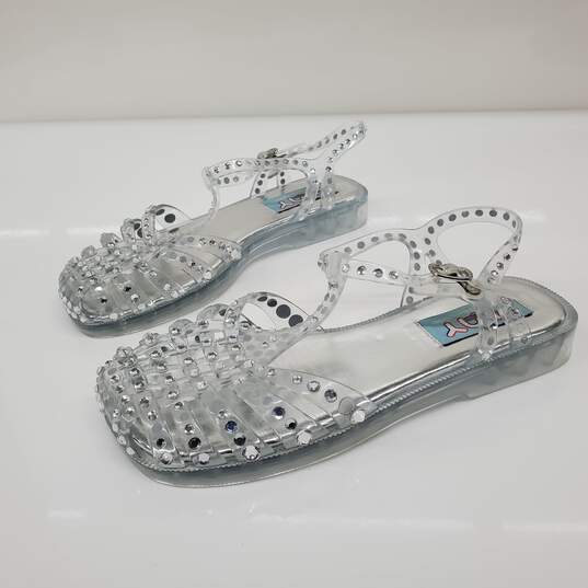 Jeffrey Campbell Play Women's Clear Jelly Sandals Size 6 image number 2