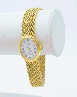 Ladies 14K Yellow Gold Cyma Swiss Quartz Rope Chain Wrist Watch 27.3g alternative image