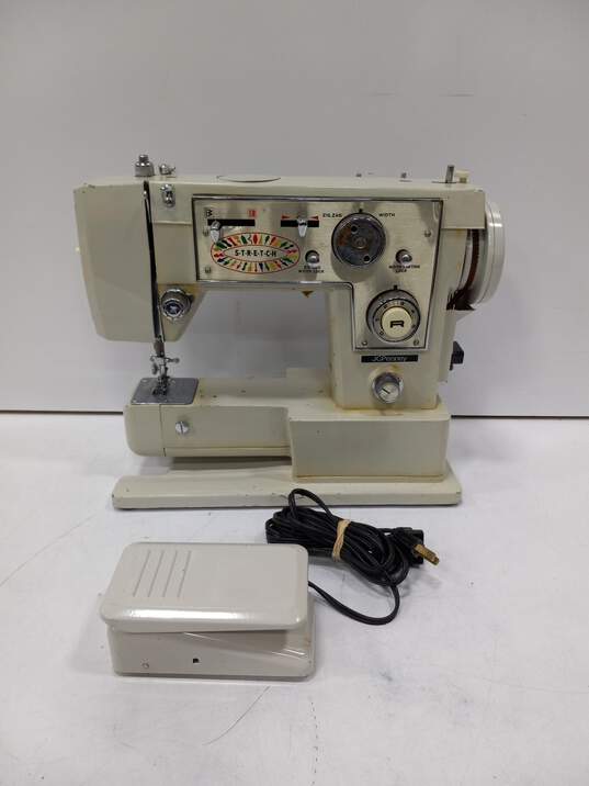 Vintage J. C. Penney Stretch Sewing Machine In Case image number 2