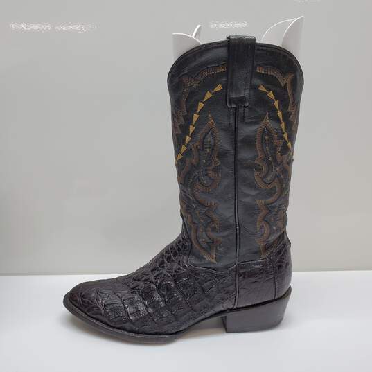 Dan Post Size 9 Birmingham Caiman Leather Western Cowboy Boots Mens 2386 Brown image number 3
