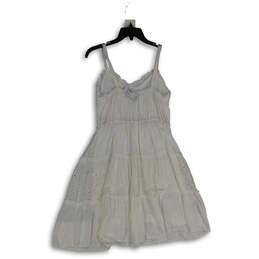 NWT Womens White Spaghetti Strap V-Neck Pullover Fit & Flare Dress Size S alternative image