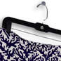 Womens Blue White Printed Back Zip Stretch Short Mini Skirt Size 10 image number 1