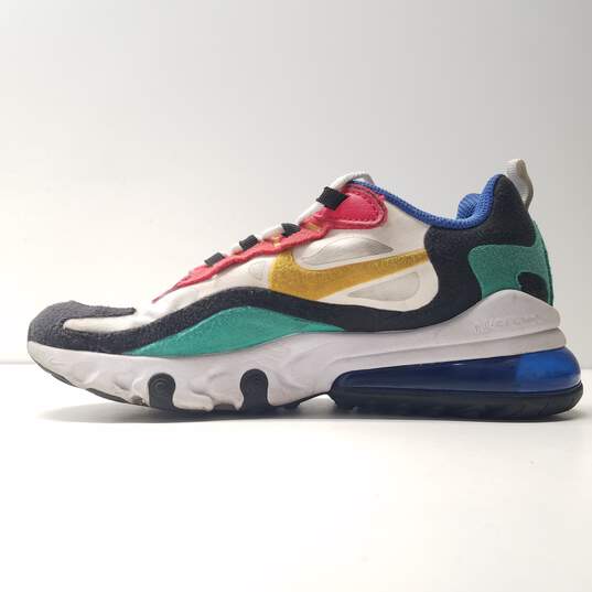 Experimentar congestión contaminación Buy the Nike Air Max 270 React Bauhaus Multicolor Trainer Sneakers Kids  3.5Y (BQ0103-001) | GoodwillFinds