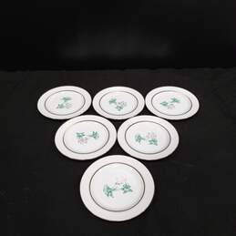 Set of 6 Wentworth China Columbine Pattern Bread Plates